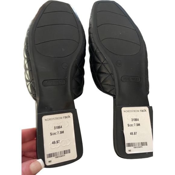Nine West New Diamond Quilted Mule Flats Size 7.5 - Picture 3 of 4